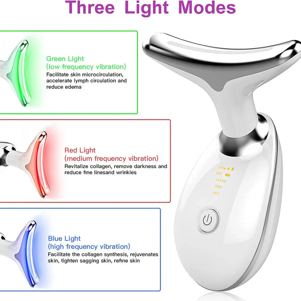 Neck Face Lifter EMS Neck Face Lifting Massager Skin Tighten Device LED Photon Therapy anti Wrinkle Double Chin Remover